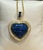 Invisible Mystery Set Sapphire and Diamond Heart Pendant 18 Karat Yellow Gold For Sale - Image 9 of 18