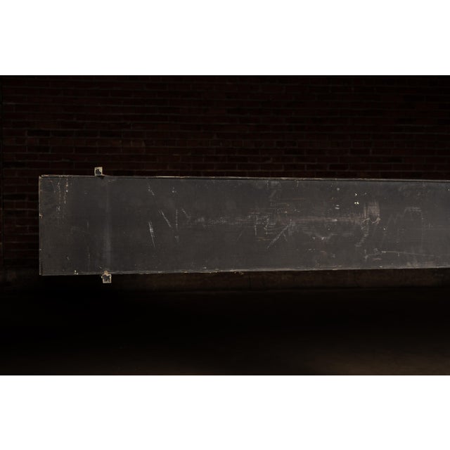 Wood Antique Hand-Carved "Bookhout Funeral Home" Painted Wood Sign For Sale - Image 7 of 15