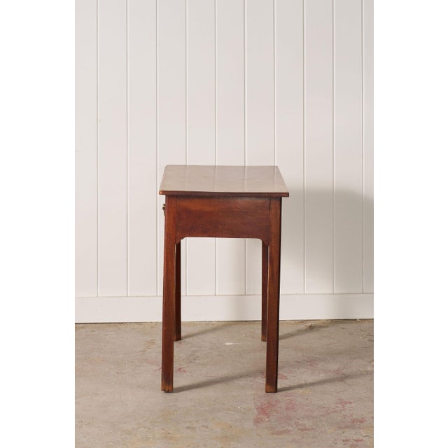 Early 19th Century Georgian Mahogany Single Drawer Side Table With Classic Swan Pulls For Sale - Image 12 of 13