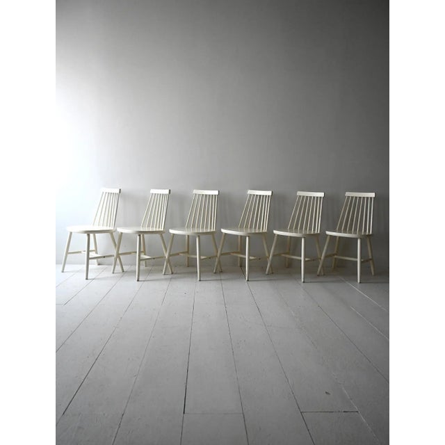 Vintage White Pinstolar Chairs, 1960s, Set of 6 For Sale - Image 15 of 15