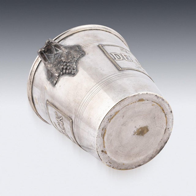 Vintage French Silver Plated Delbeck Reims Champagne Cooler, 1930 For Sale - Image 7 of 13