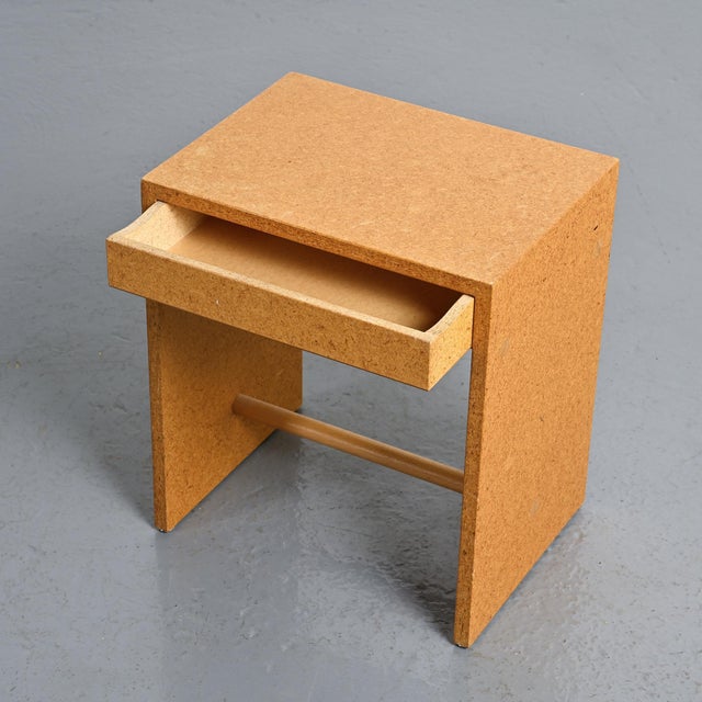 Brown Chipboard Stool by Max Bill, Ulm, 1962 For Sale - Image 8 of 13