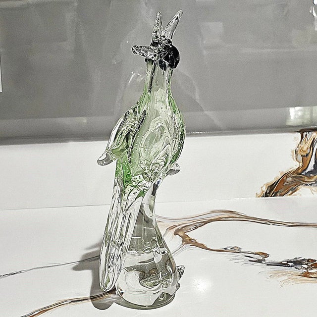 Late 20th Century Murano-Style Glass Parrot Sculpture For Sale - Image 15 of 17