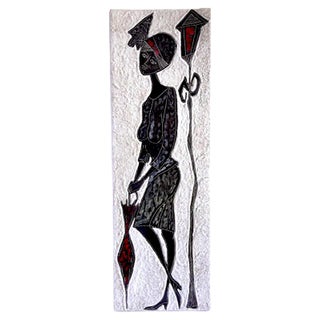 Vintage Decorative Relief from Anni Ceramica, 1973 For Sale