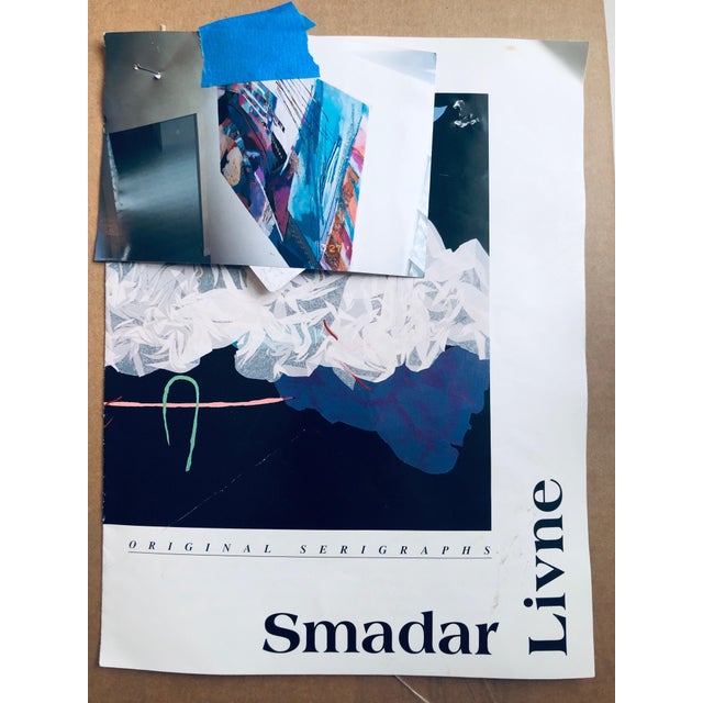 Abstract Smadar Livne, Fiber Art Collage Israeli Modernist Vibrant Colorful Tapestry Wall Hanging Rug, 1994 For Sale - Image 3 of 11