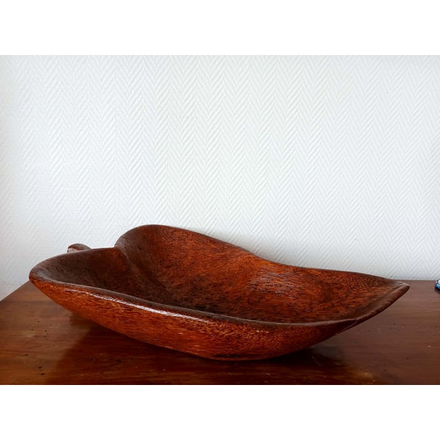Brutalist Large Brutalist Wooden Bowl, 1950s For Sale - Image 3 of 14
