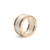 Modern Bvlgari b.zero1 Collection 18k Rose Gold White Ceramic Two Tone 4 Band Ring, Size 7.5 For Sale - Image 3 of 10