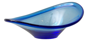 Blue Selandia Bowl by Per Lütken for Holmegaard, Denmark, 1960s