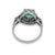 1930s Art Deco 1.50 Carat Emerald Diamond Platinum Ring, Size 7.75 For Sale In Los Angeles - Image 6 of 6