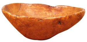 Large Swedish Folklore Birch Burl Wooden Bowl, 1890s