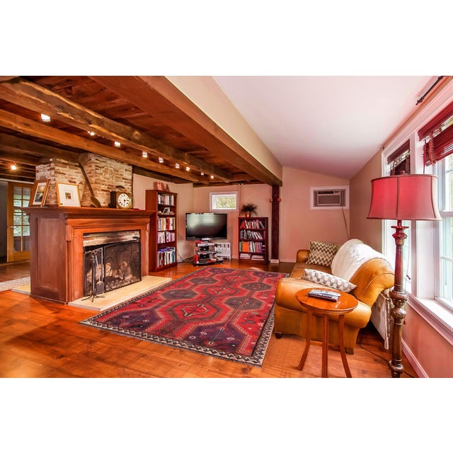 Traditional Pasargad Home Vintage Shiraz Red Wool Area Rug, 4'11'' X 7' 7'' For Sale - Image 3 of 3