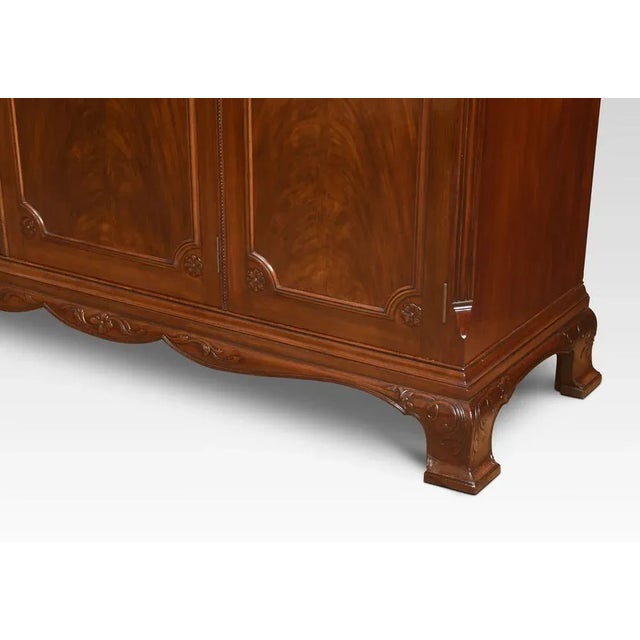 Mahogany Three Door Wardrobe, 1890s For Sale - Image 5 of 11