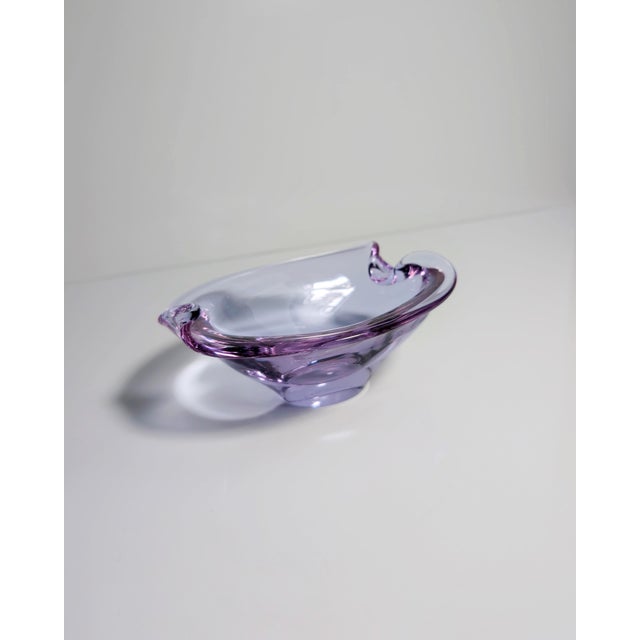 Vintage Czech Bowl in Alexandrite Glass from Sklo Union, 1950s For Sale - Image 6 of 6
