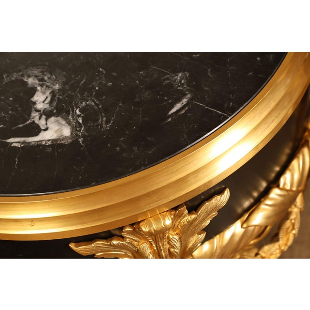 Mid 20th Century Fine Quality Bronze And Marble Louis XVI Style Gueridon Table For Sale - Image 5 of 18