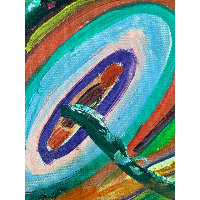 1956 Signed Charles Lapicque Original French Oil on Canvas Abstract Painting For Sale - Image 6 of 6