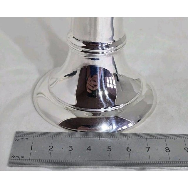 Antique George V Sterling Silver Bud Vase from Charles Edwards, London, 1918 For Sale - Image 15 of 18