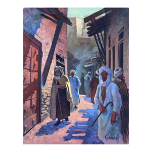 Fortified Castle, Jalal Gharbi Oil on Canvas Painting