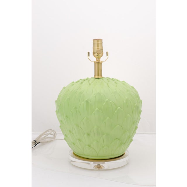 1960s Bold Mid-Century Artichoke Lamps With Brass & Lucite - a Pair For Sale In Atlanta - Image 6 of 9
