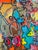 Abstract Original Abstract Painting Serg Graff "Piggy's Wild Party" Surreal Fantasy, Coa For Sale - Image 3 of 11