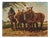 Western European Artist, Farmer with Horses Resting, Oil on Canvas, Framed For Sale