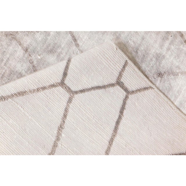 Early 21st Century Contemporary Geometric Handmade Silk Rug by Doris Leslie Blau For Sale - Image 5 of 5