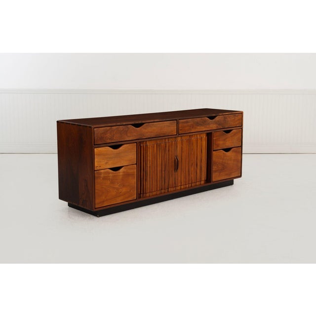 Contemporary Dale Holub Credenza Solid Koa Wood 1976 For Sale - Image 3 of 17