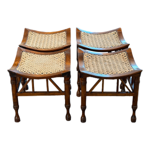 Early 20th Cent. Thebes Stools Attributed to Liberty & Co. - Set of 4
