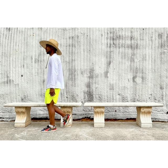 Late 20th Century Vintage Regency Cast Stone Garden Benches - a Pair For Sale - Image 5 of 9