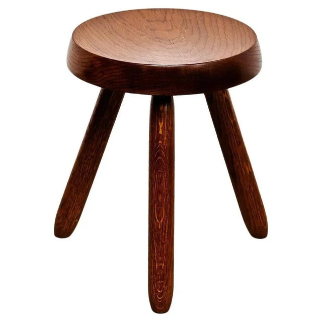 Mid-Century Modern Wood Tripod Stool by Le Corbusier, 1950s For Sale - Image 12 of 12