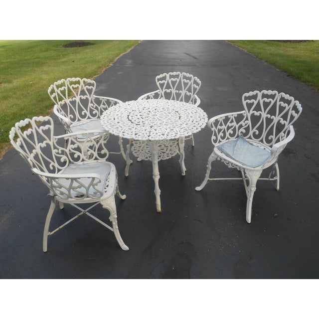 Vintage Cast Aluminum Patio Set Set Of 5 Chairish