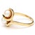 Contemporary 10KY Twin Cultured Pearl Bypass Ring, size 5.75 For Sale - Image 3 of 5
