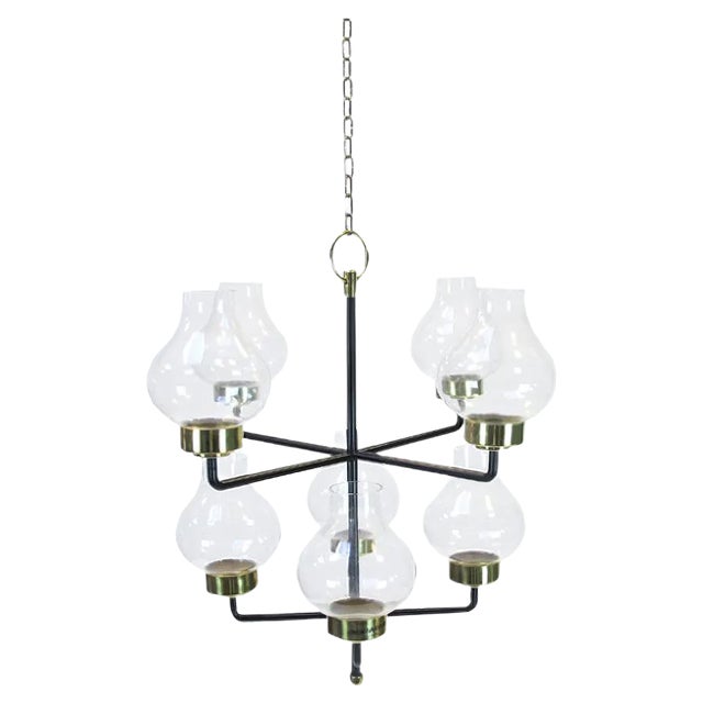 Mid-Century Chandelier by Anders Pehrson for Ateljé Lyktan For Sale