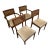 Vintage 1960s MCM Solid Wood Chairs With Cane Backs – Set of 4 (Lot 971) For Sale