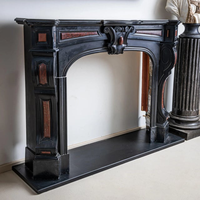 Fireplace Surround in Black Stone, France, 19th Century For Sale - Image 5 of 8