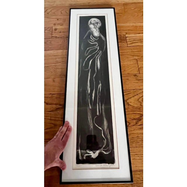 Black Black & White Print of Female by E. Strectfeld, pencil signed, 10/50 For Sale - Image 8 of 9