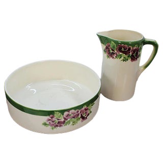 Ceramic Tableware Set by Urbach Freres, 1920s, Set of 2 For Sale