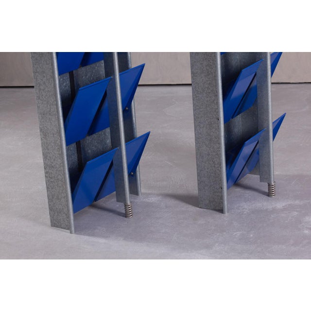 Metal Vinatge Lehni Punk Shoe Rack by Hanspeter Weidmann, Switzerland, 1980s For Sale - Image 7 of 11