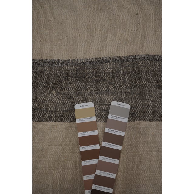 Turkish Organic Hemp Sisal Kilim Rug 10'2'' X10'6'' For Sale - Image 11 of 11