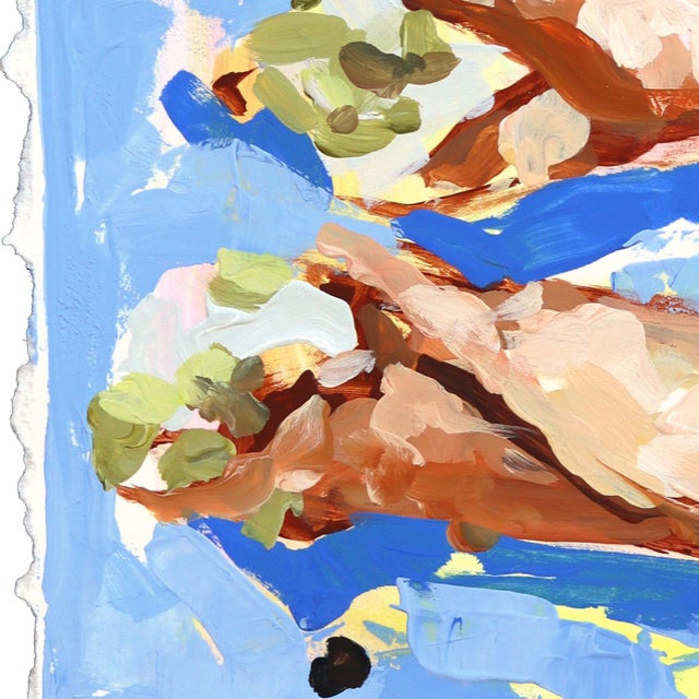 Cannolis - Colorful Italian Dessert Textural Food Painting on Paper Original Artwork by Kellie Newsome For Sale - Image 4 of 8