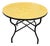 40" Handcrafted Yellow Moroccan Mosaic Table, Bejmat Style For Sale