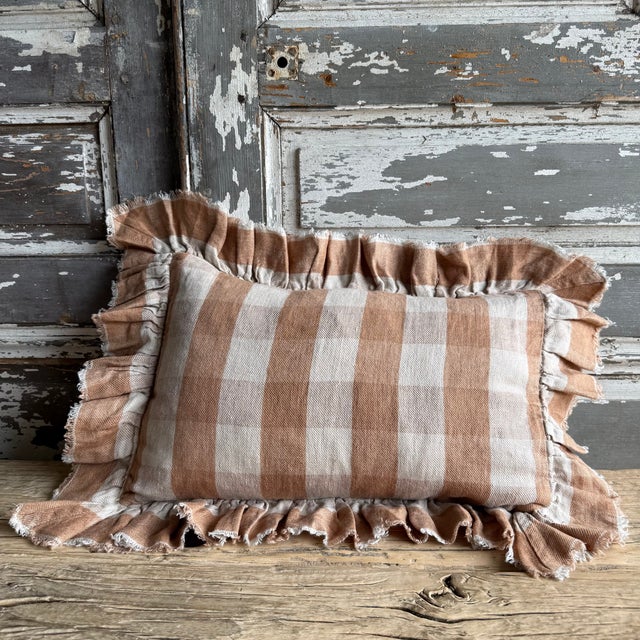 French Linen Boudior Case – Boho Terracotta For Sale - Image 4 of 6