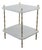 Wood and Brass Faux Bamboo Legs White Sofa Side Table, For Sale