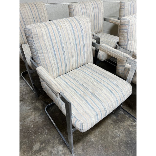 Mid-Century Modern Mid Century Chrome Dining Chairs - Set of 6 For Sale - Image 3 of 6