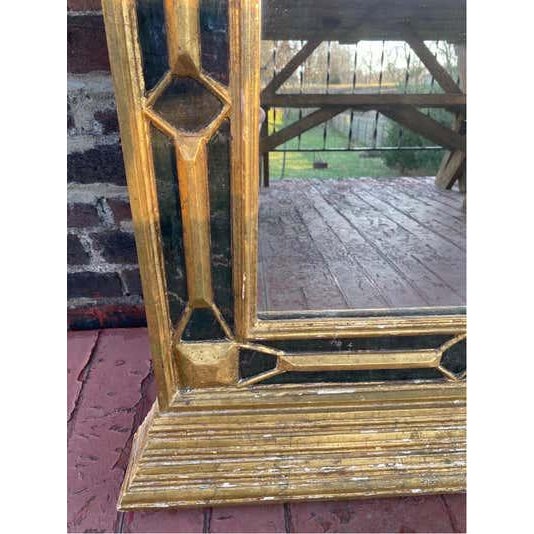 Italian Giltwood Wall Mirror, Hollywood Regency, Lattice Design, 1965 For Sale - Image 12 of 15