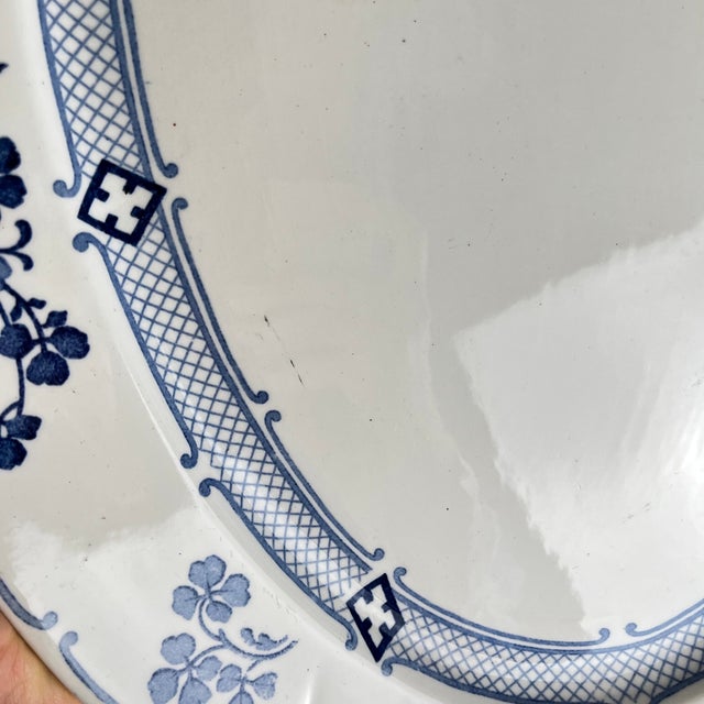 Ceramic Large Oval Terre de Fer Jane Model Platter from KG Lunéville, 1900s For Sale - Image 7 of 12