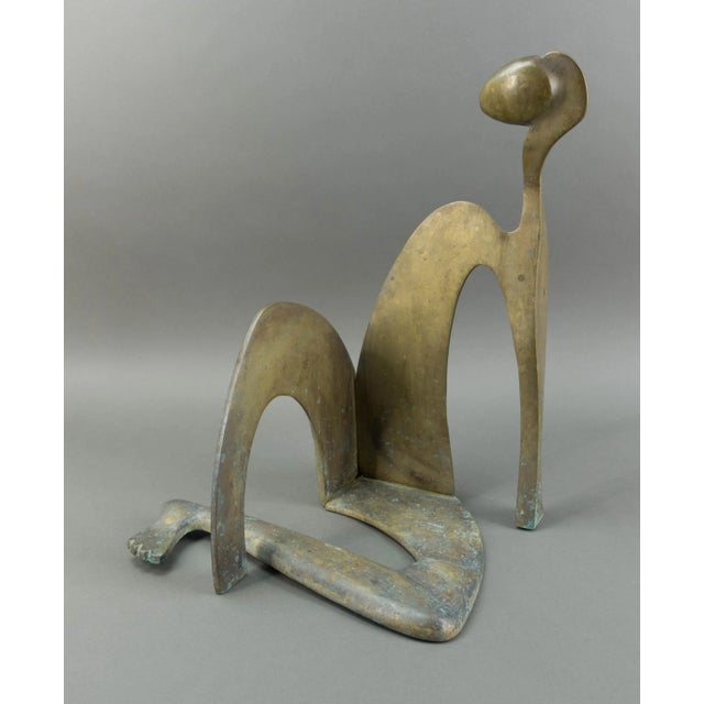 Vintage Arleen Eichengreen & Nancy Gensburg Signed Abstract Reclining Figure Sculpture For Sale - Image 9 of 9
