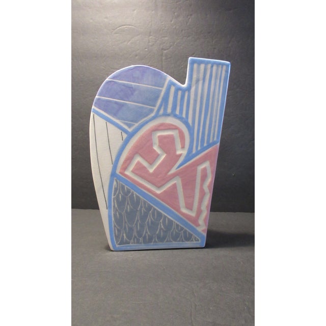 Vintage Eric & Chuy Boos Signed 1987 Handmade Sculptural Studio Pottery Vase For Sale - Image 4 of 12