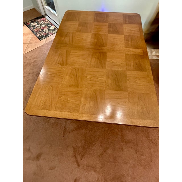 Chinoiserie 1970s Hollywood Regency Faux Bamboo Dining Set by Thomasville / American Drew - 8 Chairs For Sale - Image 3 of 17