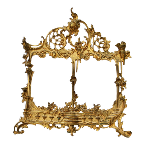 Gilt Brass Double Window Photo Frame Rococo