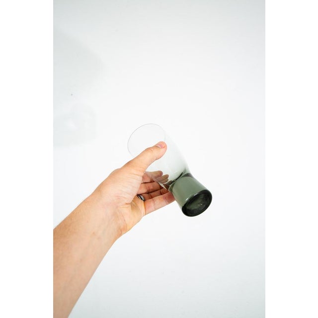 Glass Mid 20th Century Mid Century Modern Glass Highball Per Lutkin Holmegaard Smoked Grey - Set of 10 For Sale - Image 7 of 12